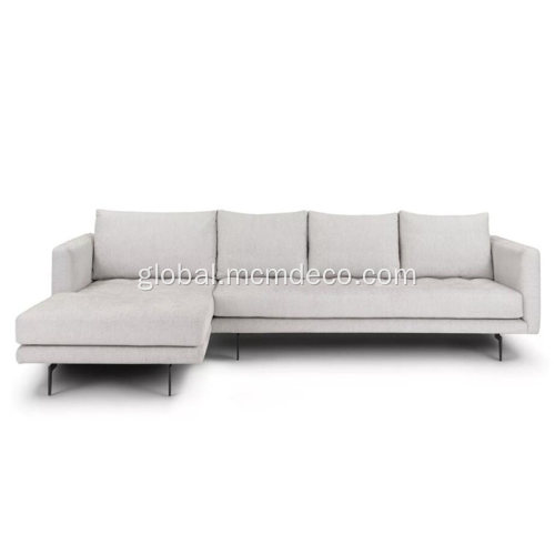 Modern Fabric Sectional Sofa Parker Coconut White Fabric Left Sectional Sofa Manufactory